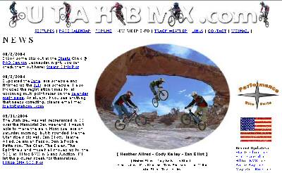 Early 2004 UtahBMX.com Design