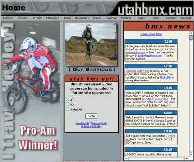 2006 UtahBMX.com Design